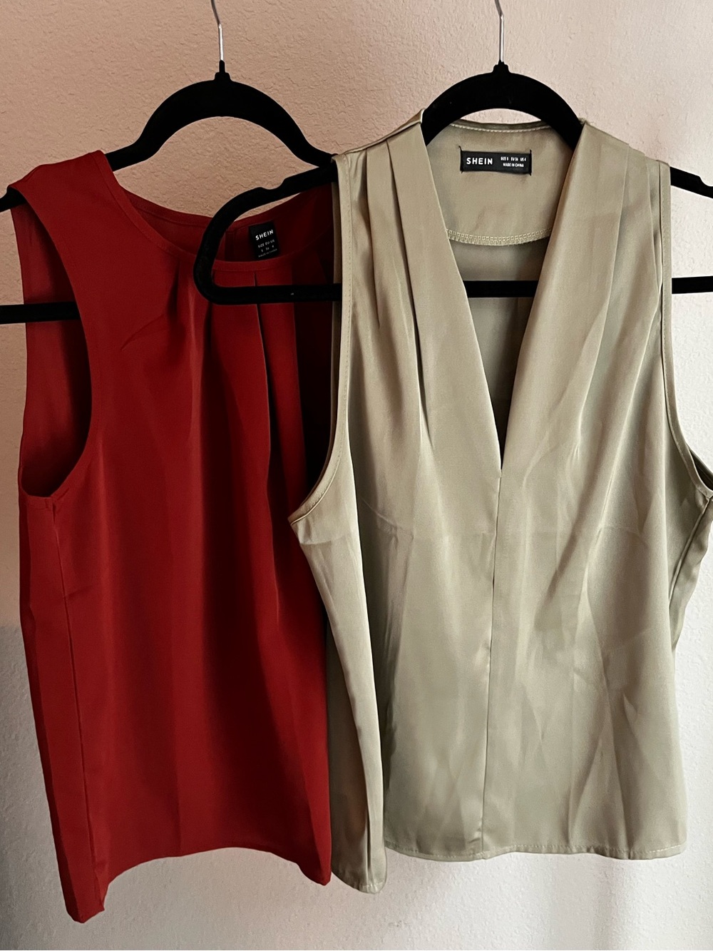 SHEIN Sleeveless V-Neck Shell Top in Sage Green